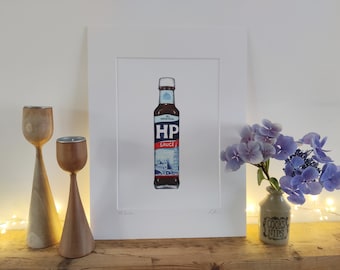 HP Bottle. Iconic Food Brand High Quality Art Print