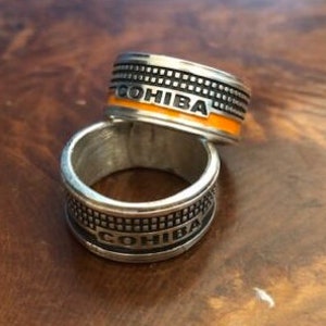 Gunther Grant COHIBA cigar band ring sterling silver USA!