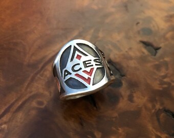 Gunther Grant aces BASKETBALL sterling silver rings USA