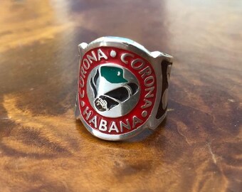 habana corona band ring sterling silver USA