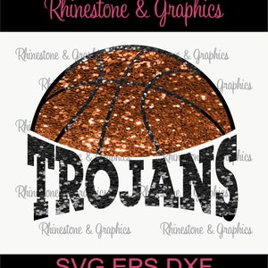 Trojans Basketball Instant download SVG, Eps, DXF Cutting File