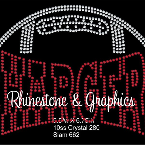 Rhinestone Football Chargers Design Pattern Graphic Design Instant Download EPS SVG Cutting Files