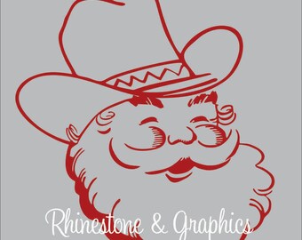 Cowboy Santa Pattern Instant Download SVG EPS DXF Cutting File - Etsy
