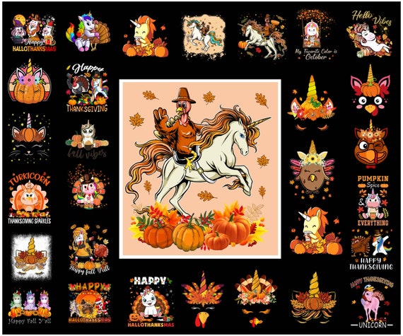 Fall Pumpkin Unicorn Dabbing Png Pumpkin Unicorn Girl - Etsy
