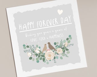 Greetings card /' For your life together/' weddingcivil ceremony card