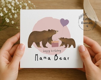 Mama Bear Birthday Card, Card for Mummy, Mama Bear Card, Card for Mumma Bear, Card from Baby Bear, Card for Mum, Mum Birthday Card