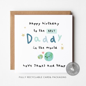 Tarjeta de cumpleaños personalizada para papá, Tarjeta del mejor papá del mundo, Tarjeta personalizada para papá - Papá, Tarjeta para esposo, primer cumpleaños como papá imagen 4