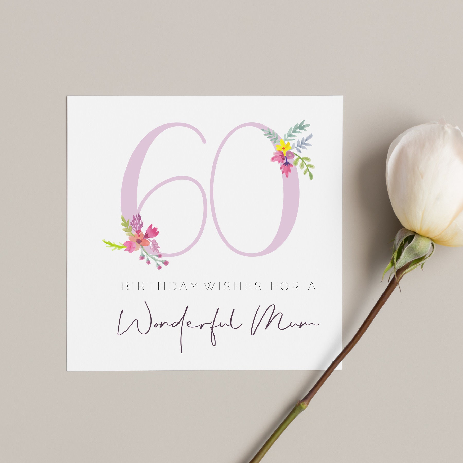 60th Birthday Cards For Mum 60th Birthday Card for Mum 60th Card for Mum Personalised | Etsy