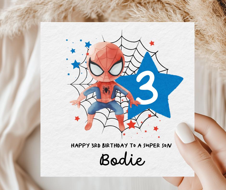 Marvel Spider Man Bold Design Nephew Birthday Card – Collect Cards - View #2