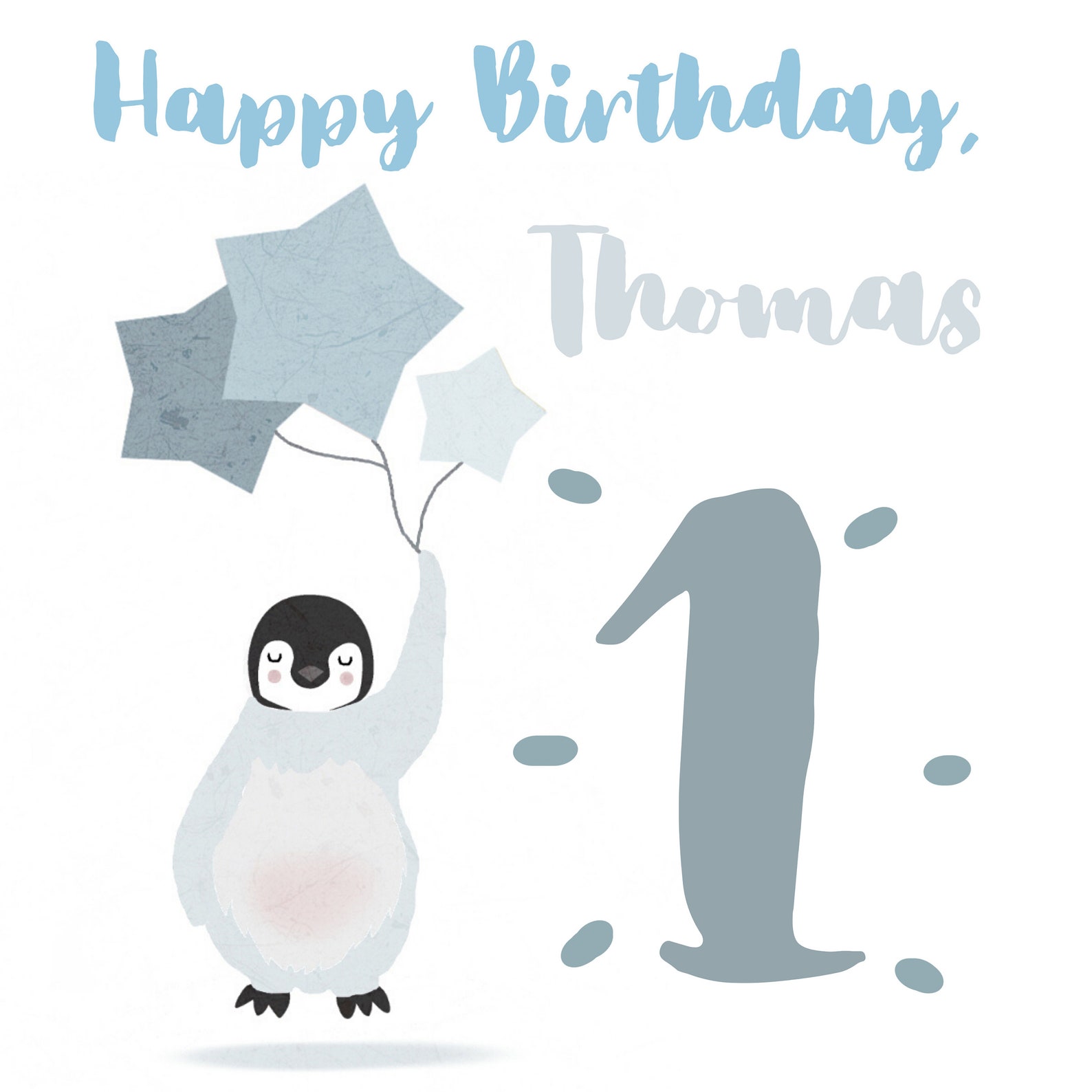 Personalised Boy Birthday Card First Birthday Card Boy Age | Etsy