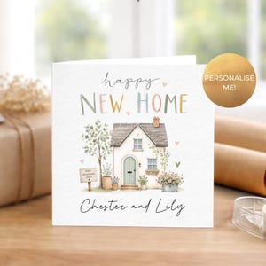 Personalised Happy New Home Card | New Home Congratulations Card | Housewarming Card | First Home Gift | Custom New House Card with Names