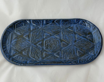 Medium Judaic Platter for  Candlesticks or Gefilte Fish