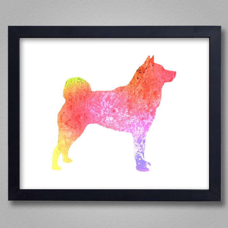 Shiba Inu Art Print Proceeds To Shelters Dog Wall Art Abstract Digital Animal Painting