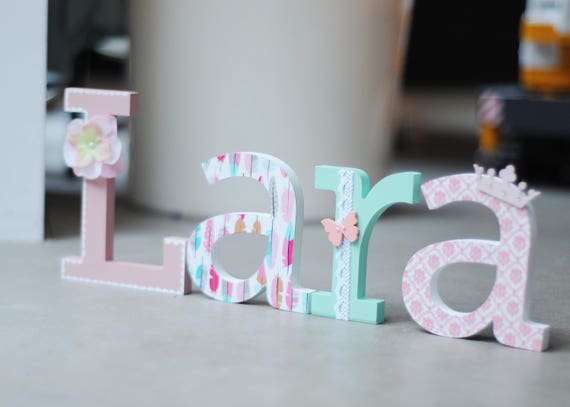 Wooden Letter Name Large Wooden Letters Custom Wooden Name Etsy