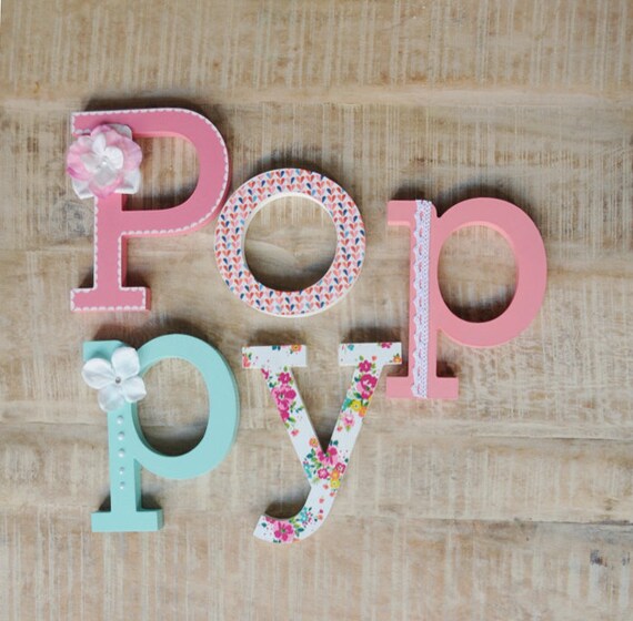 Wooden Letter Name Large Wooden Letters Custom Wooden Name Etsy