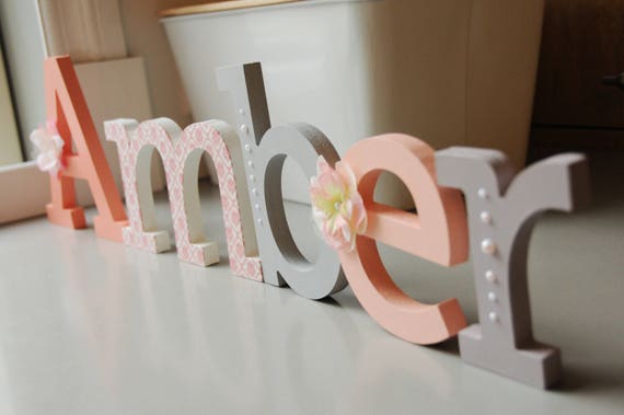 Wooden Letter Name Large Wooden Letters Custom Wooden Name Etsy