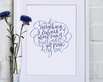 Fathers Day Art Print - A4
