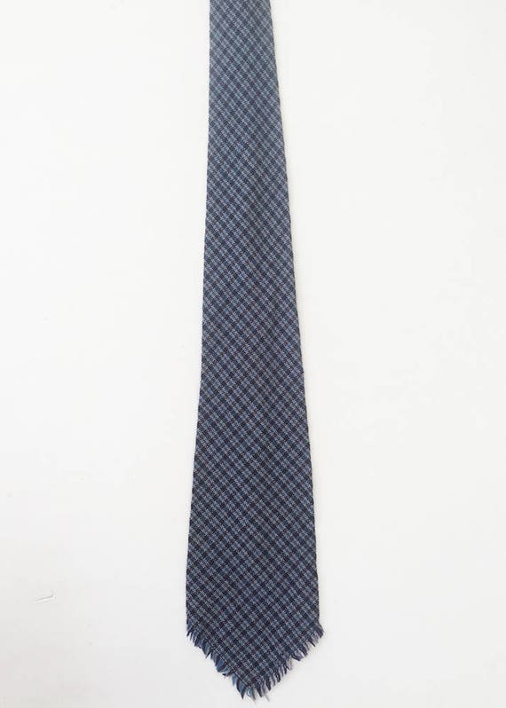 Wool tie, plaid tie, blue tie, cool tie, awesome … - image 2