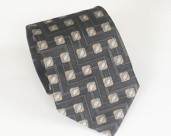 Ermenegildo Zegna tie: Awesome tie, mens designer tie, high end tie in dark gray, Italian tie
