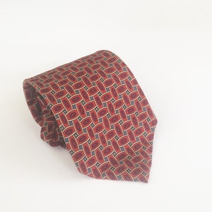 Barney&#39;s tie: Fun tie, awesome tie, mens designer tie, high end tie in dark red, gold and gray