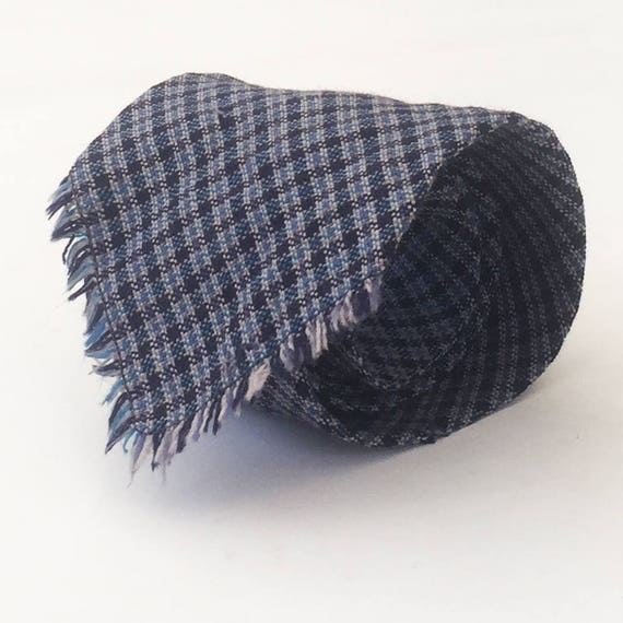 Wool tie, plaid tie, blue tie, cool tie, awesome … - image 5