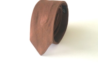 El último corbata hipster, 1950 vintage de Pierre Cardin: corbata delgada, corbata rockabilly, corbata fresca, corbata marrón flaco, corbata estrecha para hombre