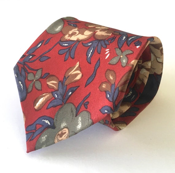 Bill Blass tie: High end tie, floral tie, silk lux