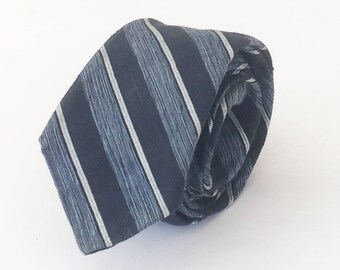 Corbata delgada de los hombres: corbata delgada de los hombres, corbatas delgadas de los hombres, corbata de rockabilly, corbatas delgadas vintage, corbata a rayas diagonal, corbata azul