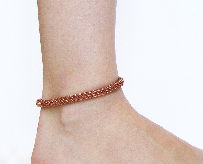 Pure copper chain anklet Mens and womens boho anklet Just Etsy