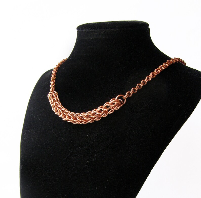 Copper Chain Necklace Mixed Thick and 
