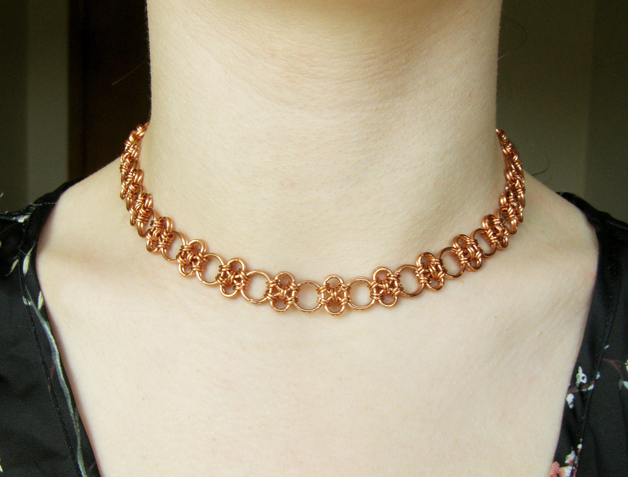 Pure copper chain link necklace Copper chain choker for men Etsy
