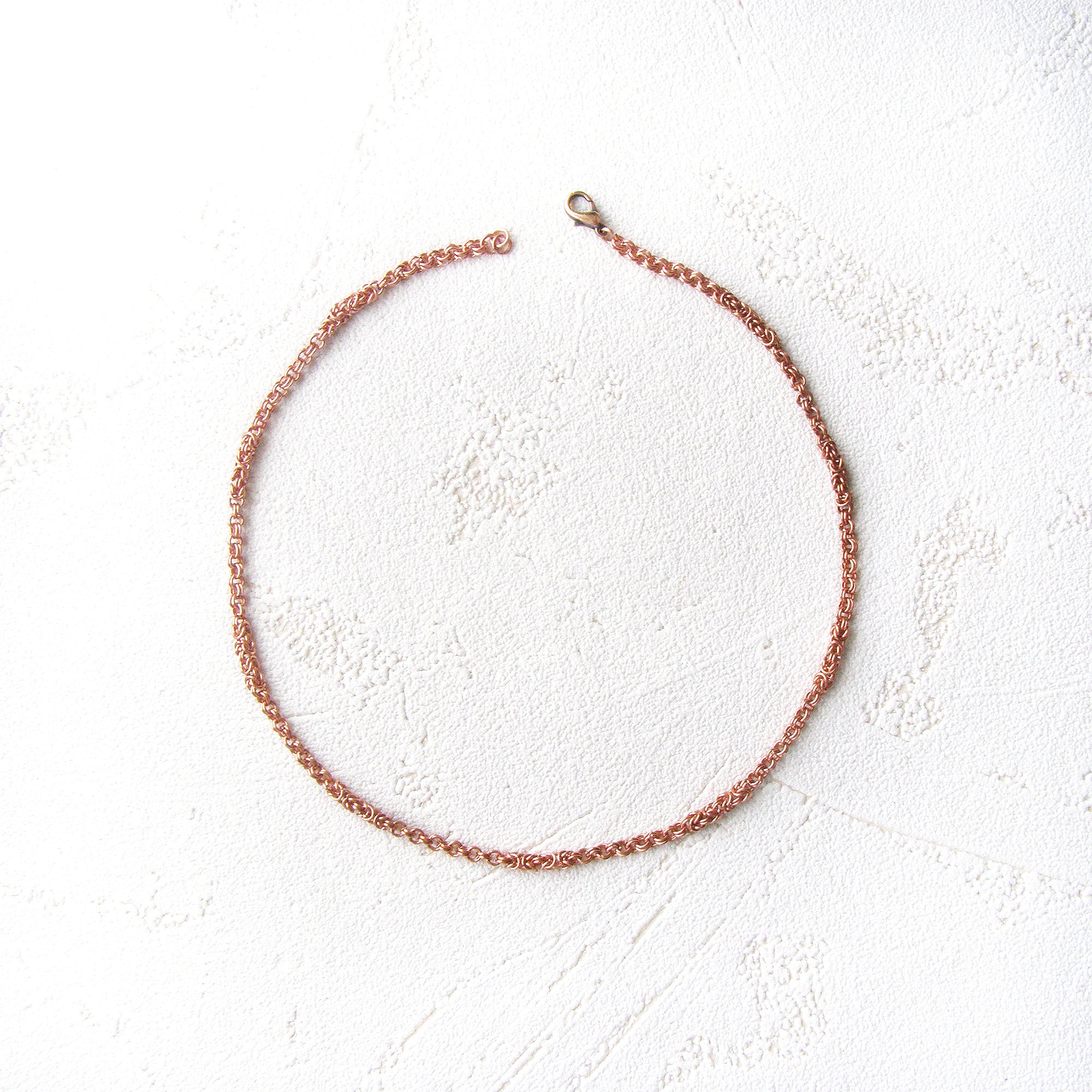 Copper Chain Necklace Delicate Thin Mixed Chain Chain Link Etsy