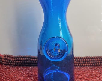 Vintage Italy Wine Water Carafe Bottle Decanter  Electric Blue 1 Liter (C18)