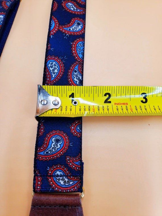Mens (2) Vintage Suspenders: 1 Paisley Blue, & 1 … - image 4