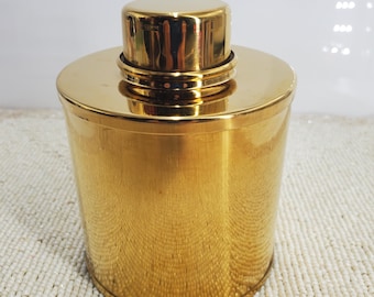 Decoratief keukenopberger, gouden theebus gepolijst goudstalen theeblik CB2