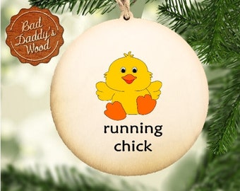 Gift for Running Gift for Runner Running Ornament Running Christmas Ornament Half Marathon Princess Running Racing Ornament Wood Gift