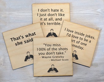 Office Coasters Funny Coasters Funny Gifts Gift for Office Work Friend Guy Fan Office Quotes Beverage Coaster Present Holiday Birthday - 4