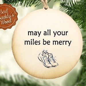 Gift for Runner Gift for Running Gift Running Ornament Running Christmas Ornament Half Marathon Princess Running Racing Ornament Wood Gift