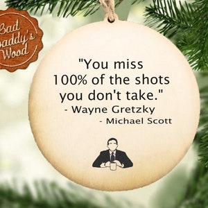 Miss 100% der Shots Ornament Lustige Ornamente Lustige Geschenke Das Büro Tausch geschenk für Arbeit Ornament Austausch Geschenk - Vier Stück Set verfügbar