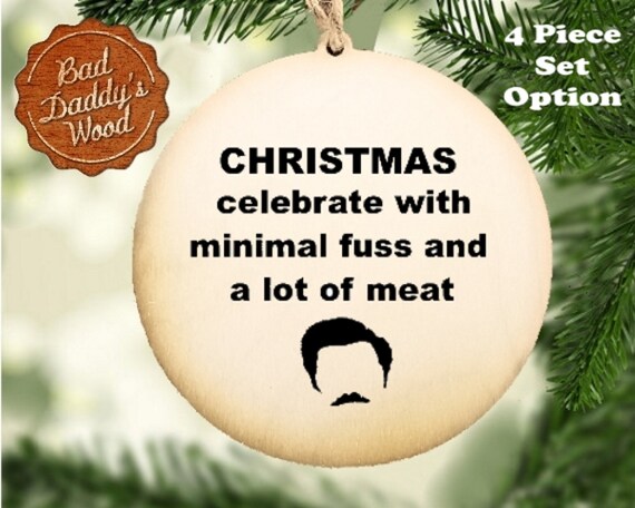 Ron Swanson Weihnachtsschmuck Fur Guy Lustige Buro Gif Gag Etsy