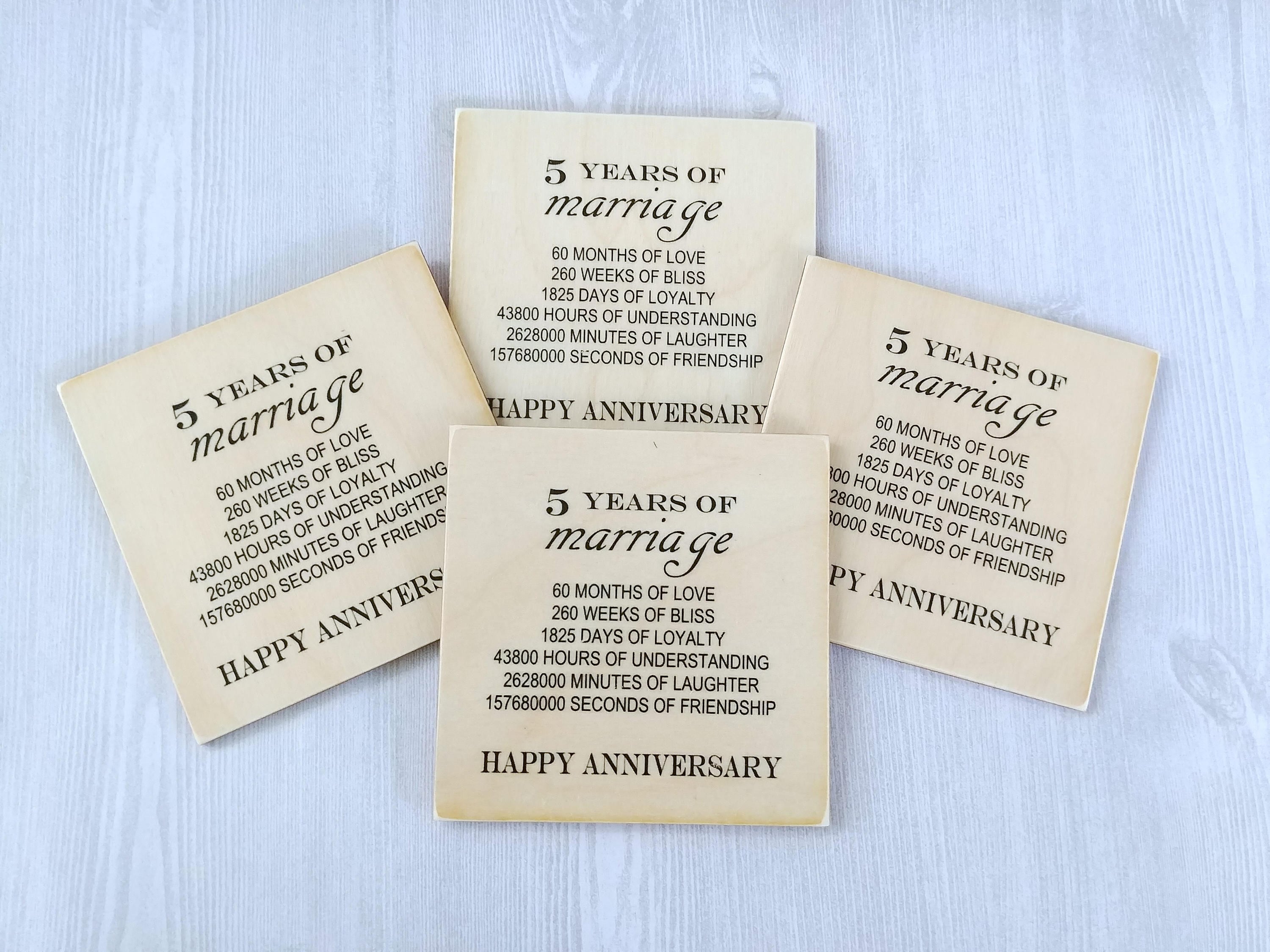 Anniversary Gift Fifth Anniversary Wood Anniversary Traditional ...