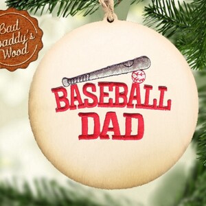 Baseball Dad Ornament Funny Ornament Baseball Gift Present Holiday Christmas Thank You Baseball Player Dad Son Daughter Can Be Personalized