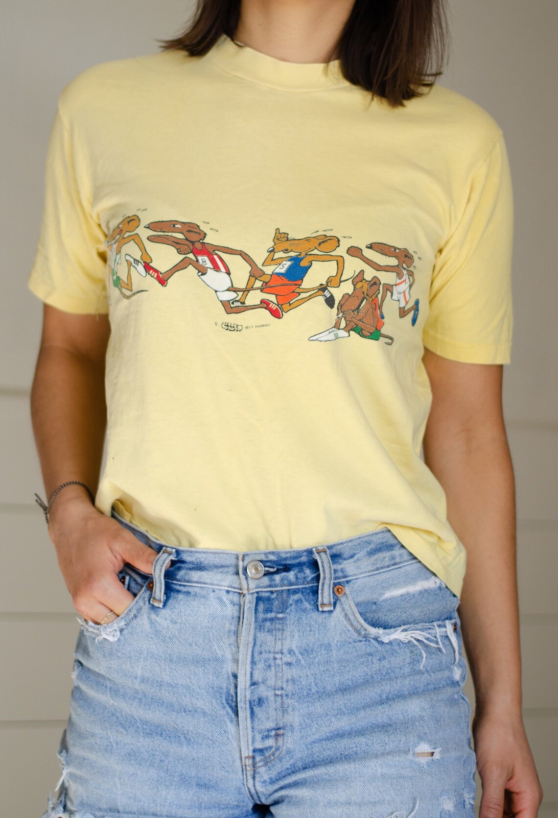 1970s Crazy Shirt Hawaii Rat Race Vintage Tshirt Etsy