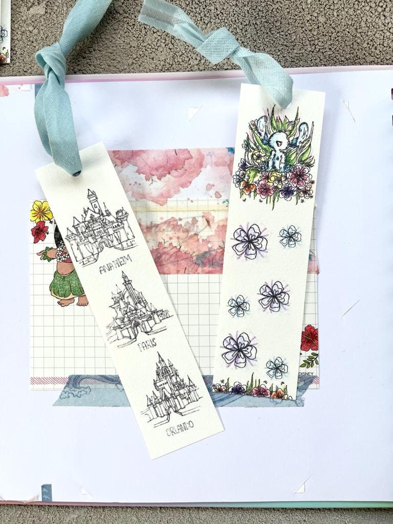 X2 Stitch and Disney Castles Card Bookmarks