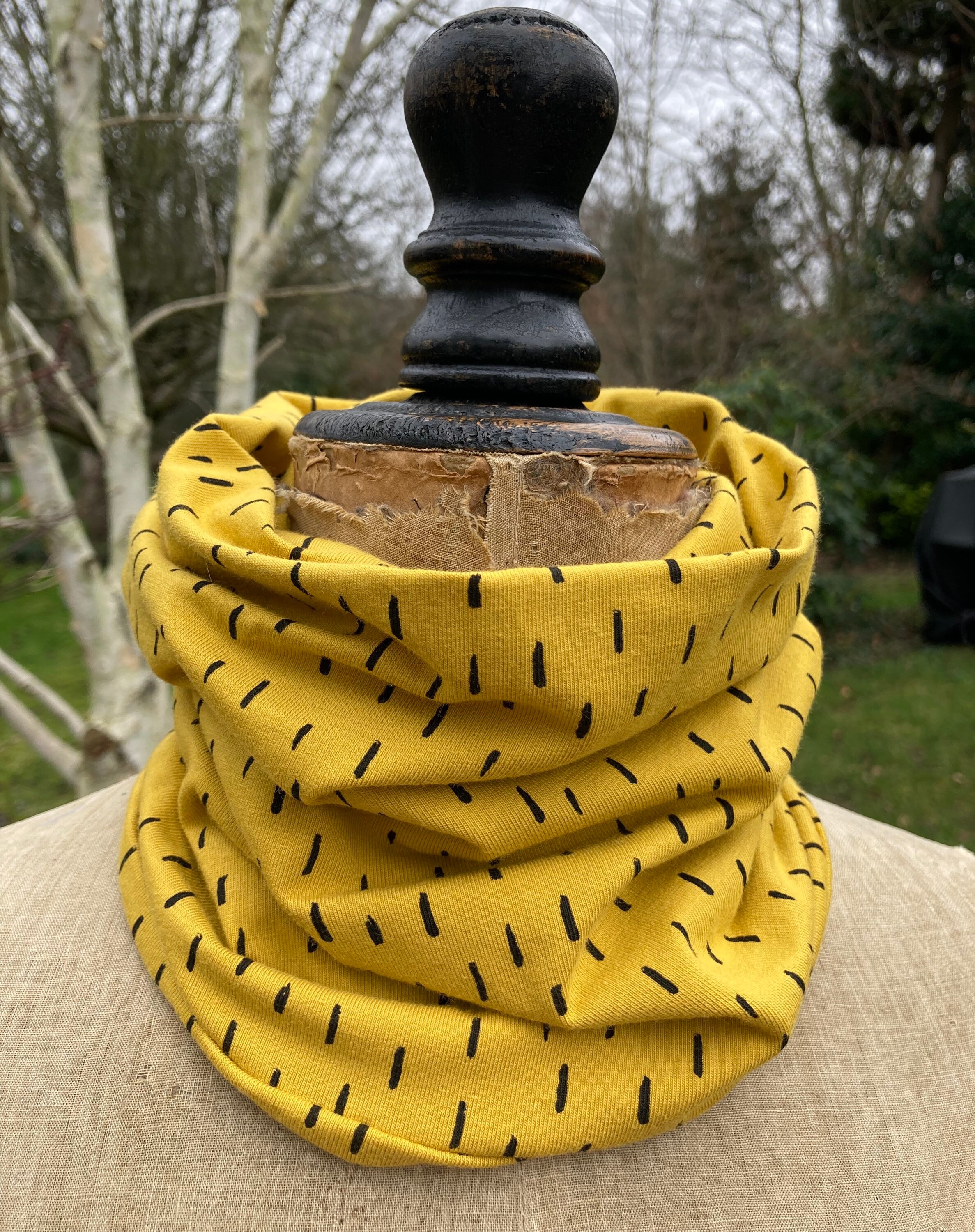 Snood Neck Warmer Cowl Organic Cotton Jersey Handmade Etsy UK