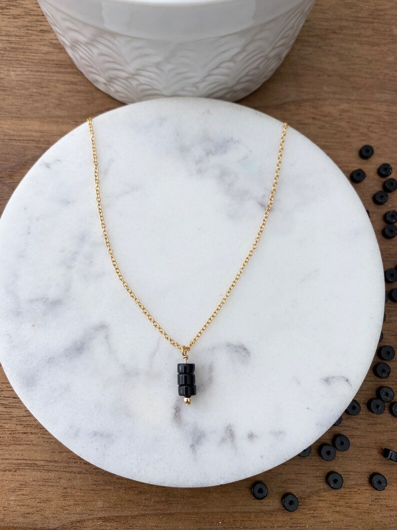 Gold Filled Dainty Heishi Necklace Gold Filled Jewelry Etsy