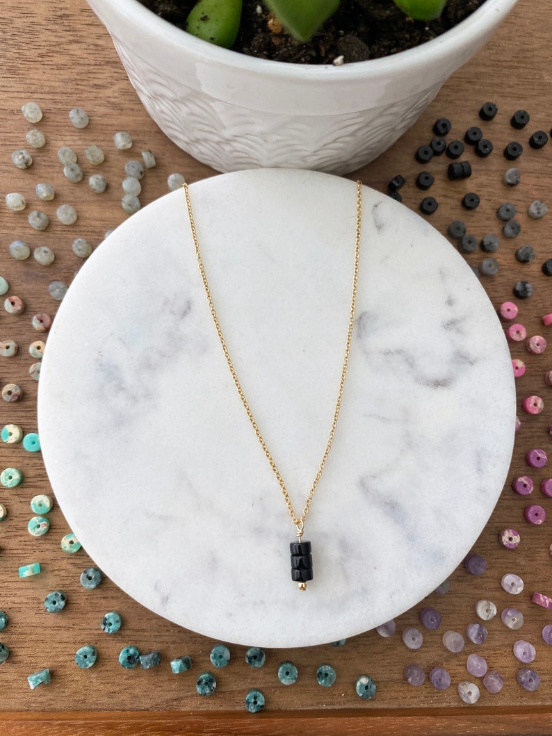 Gold Filled Dainty Heishi Necklace Gold Filled Jewelry Etsy