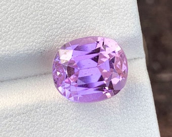 Lilac Kunzite Loose Gemstone Ring Making, Faceted Kunzite Gemstone, Natural Kunzite Cut Stone, Excellent Cut Pink Kunzite Ring Stone, 8 CT