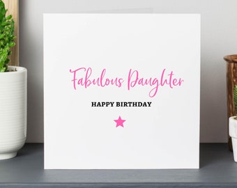 My Fabulous Daughter | Daughter birthday card | Shmuncki