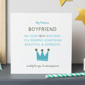 Boyfriend 18th card | Boyfriend 18 cards